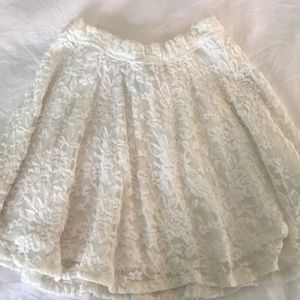 White lace skirt
